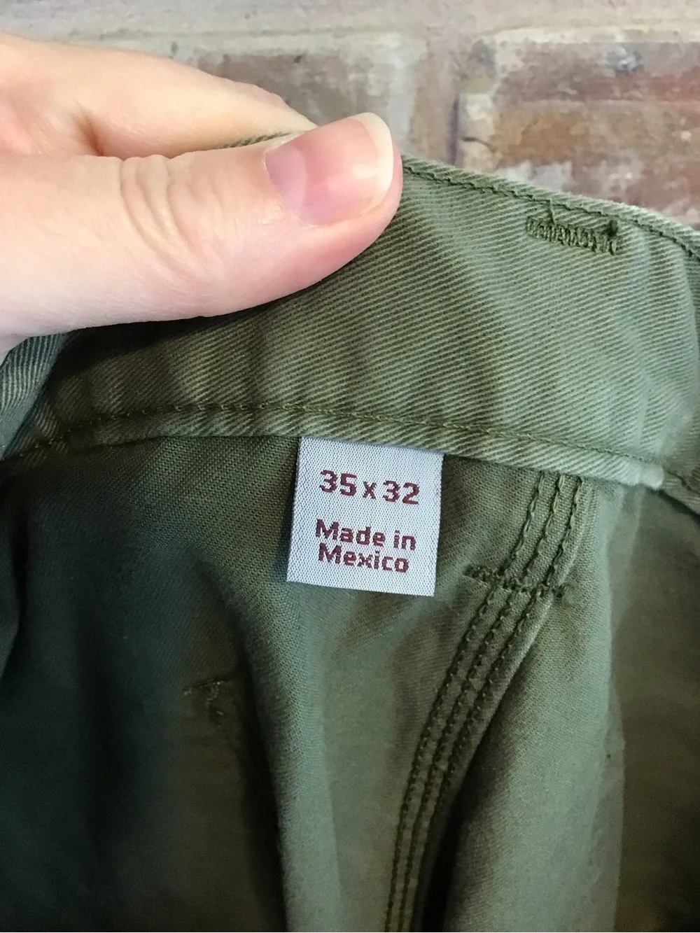 Carhartt Men's Olive Workwear Relaxed Fit Cargo Pants 35X32